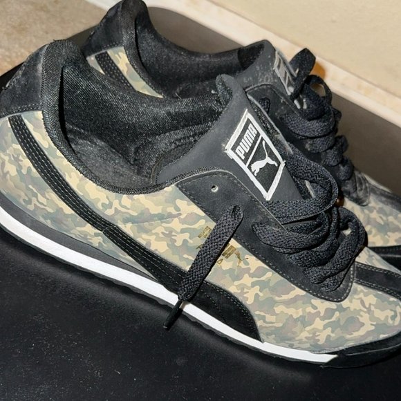 Puma Roma Classic Mens Running Trainers Sneakers Suede Camo (Size 12) - Picture 5 of 5